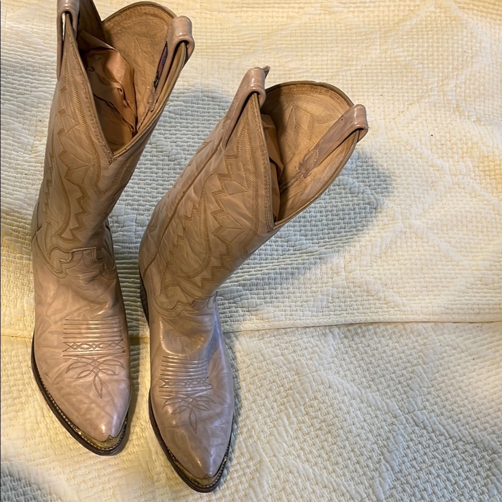 Dan Post Tan Cowboy Western Boots